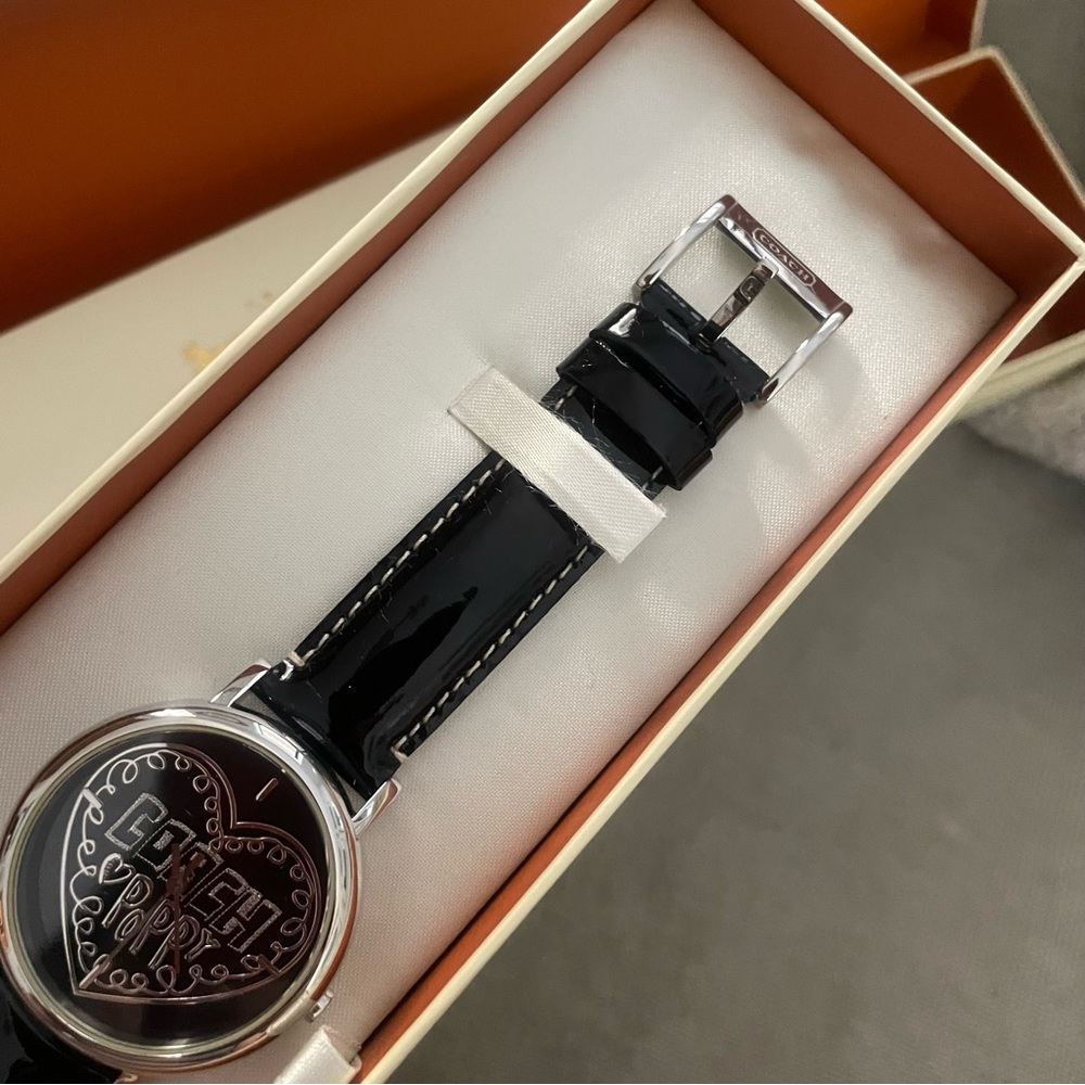 Coach Poppy Patent Leather Watch - Picture 3 of 9